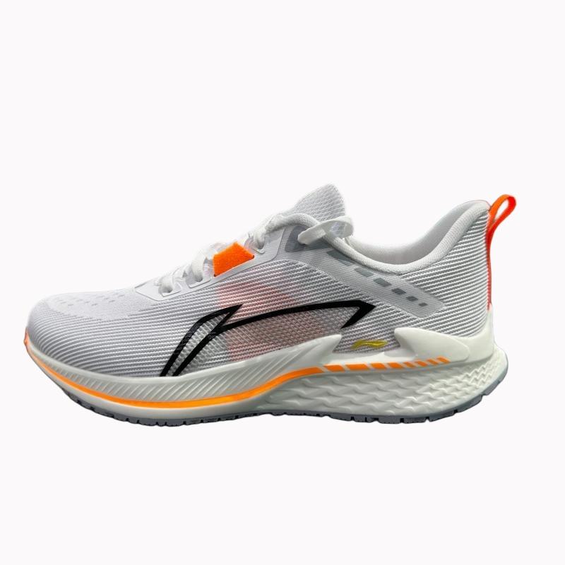 LiNing Cushioning Anti-Slip And Wear-Resistant Low-Top Casual Running Shoes Women's White Orange