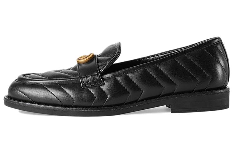 GUCCI Women's Double G Loafers 'Black' Women's
