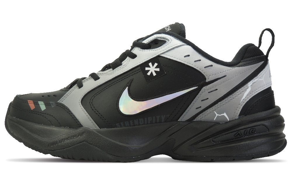 Nike Air Monarch 4 Xingji Adventure, Starry Sky Low Top Chunky Sneakers Unisex Black