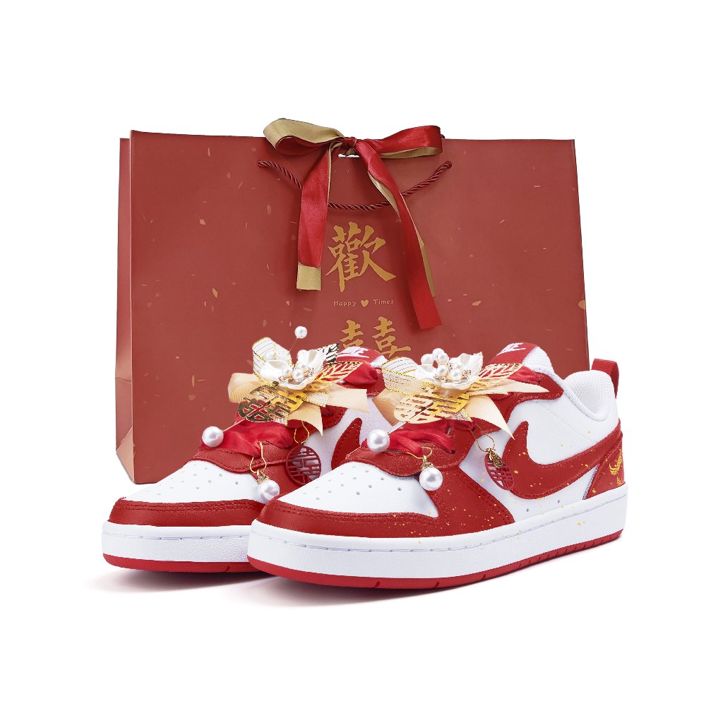 Nike Dunk Cushioning, Wear Resistant Low Top Skateboard Shoes Unisex Red