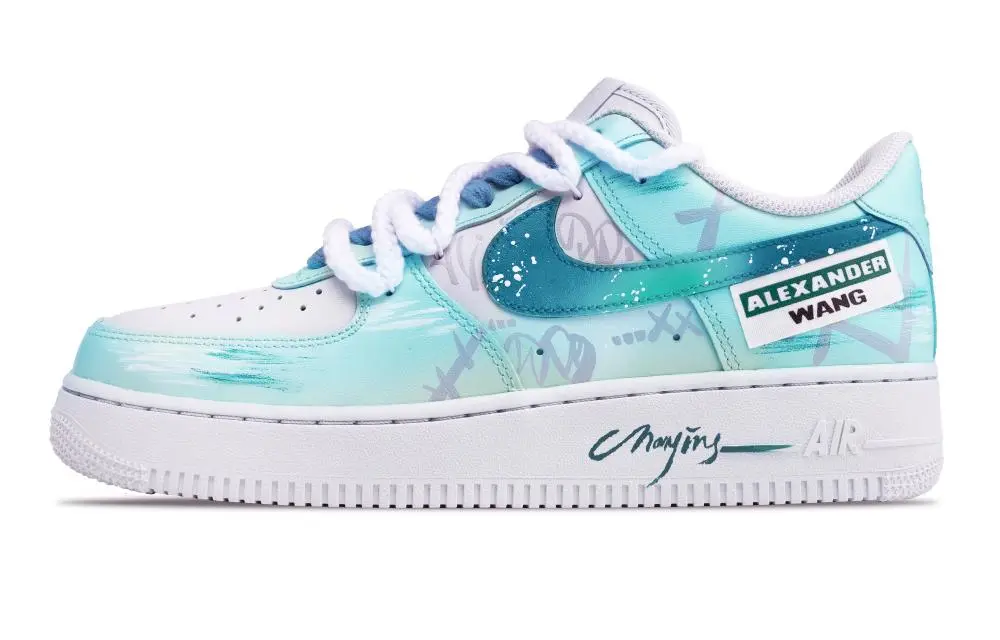 Nike Air Force 1 Low-Top Skateboard Shoes Unisex Teal
