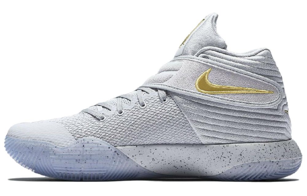 Nike Kyrie 2 'Battle Grey' Irving 2 Cushioned Slip-Resistant Mid-Top Basketball Shoes Men's Gray