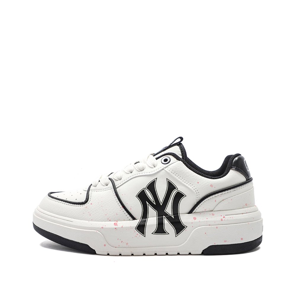 MLB Chunky Liner TUTU Pink Cherry Wear-Resistant Height Increasing Low-Top Skateboard Shoes Unisex White Black Pink