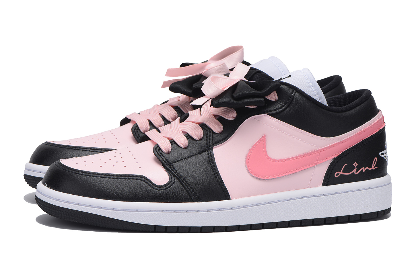 Jordan Air Jordan 1 Chestnut Slip-Resistant Coverage Low-Top Vintage Basketball Shoes Women's Black Pink купить в интернет-магазине Yoocart с быстрой доставкой по России.