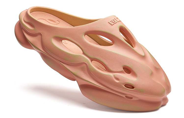 EQLZ EQUALIZER 1100 Slide Slippers Unisex Peach Pink Distressed