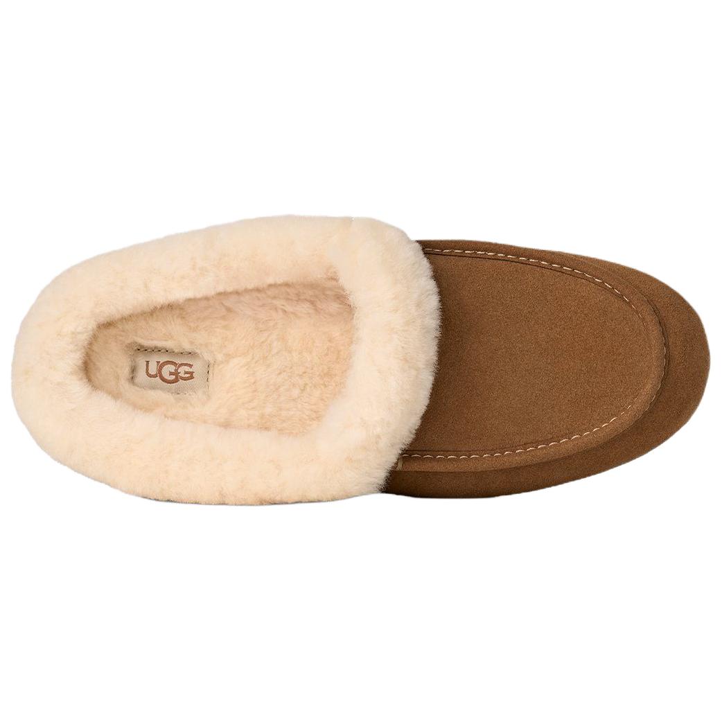 UGG ANSLEY Rubber Sole Abrasion Resistant Closed Toe Slippers Women's Chestnut купить в интернет-магазине Yoocart с быстрой доставкой по России.