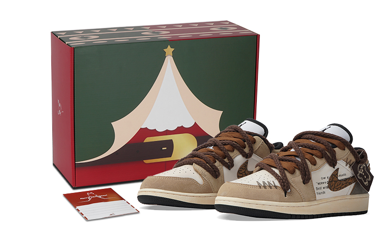 Jordan Air Jordan 1 Low-Top Vintage Basketball Shoes GS Coffee Brown
