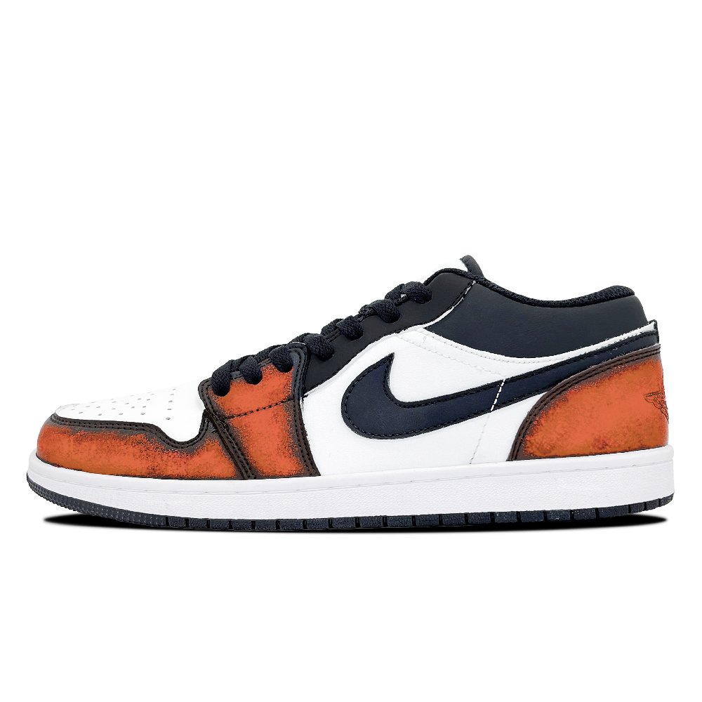Jordan Air Jordan 1 Rusty Orange Abrasion Resistant Low top Vintage Basketball Shoes Unisex Rusty Orange