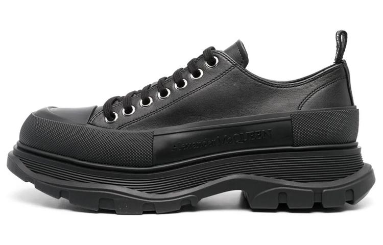 Alexander McQueen Tread Slick Canvas Sneakers 'All Black'