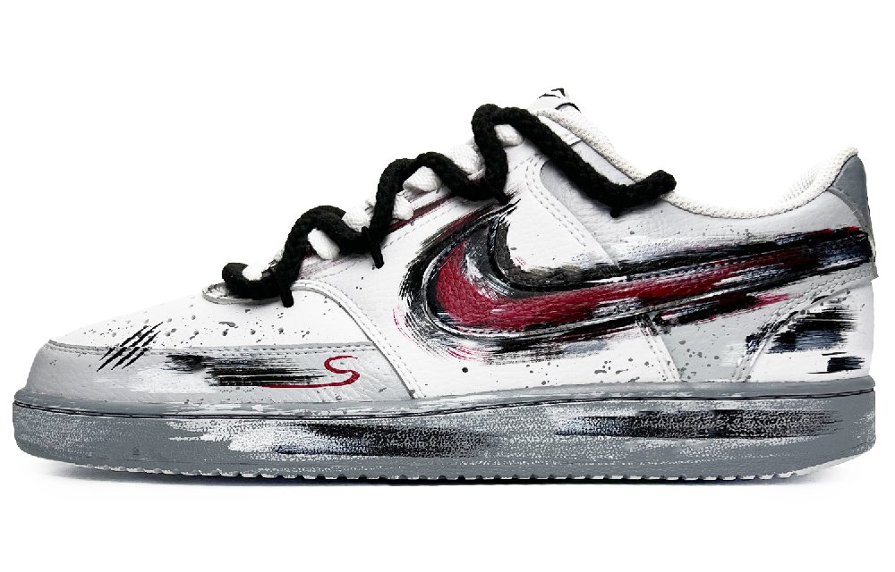 Nike Court Vision 1 Skateboard Shoes Women's Low-Top Black/White/Gray
