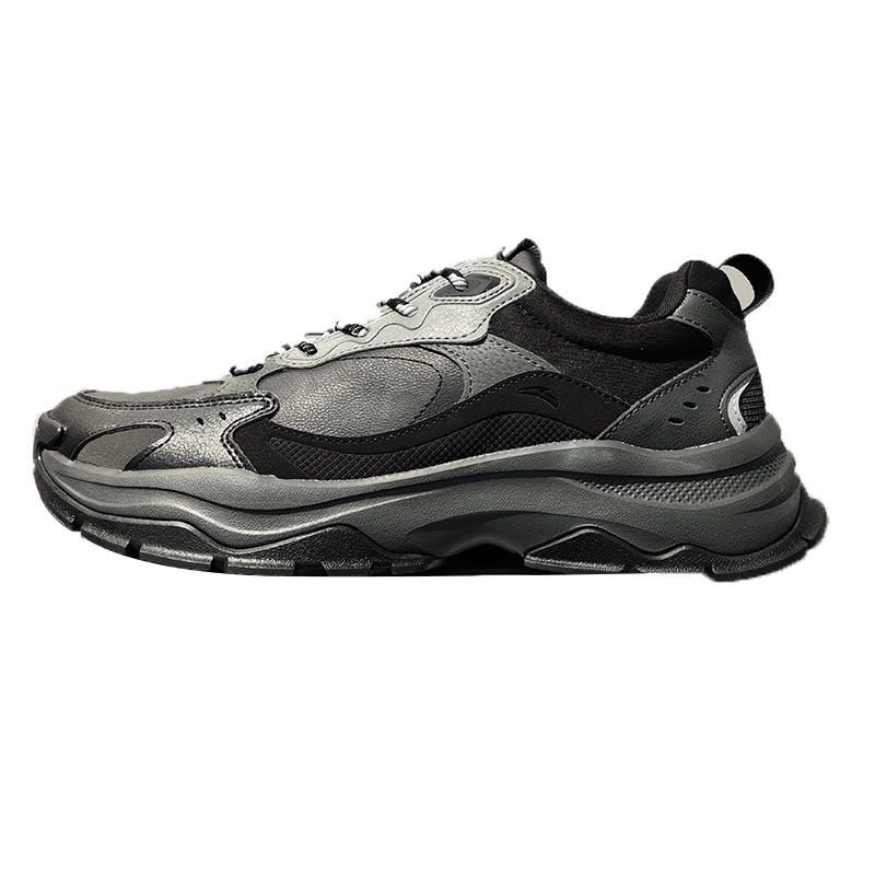 Anta Breathable Coverage Low-Top Hiking Shoes Men's Black Gray