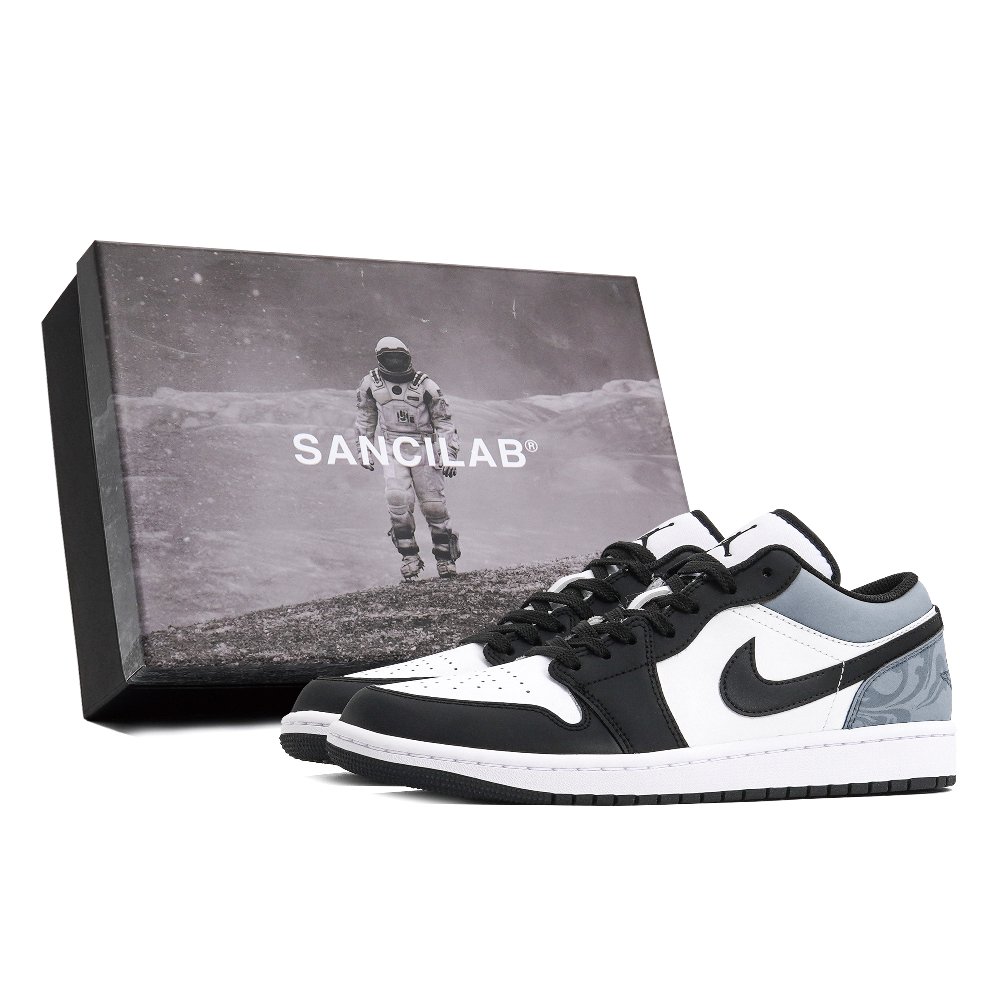 JORDAN Air JORDAN 1 Vintage Basketball Shoes Men Low-Top Black White