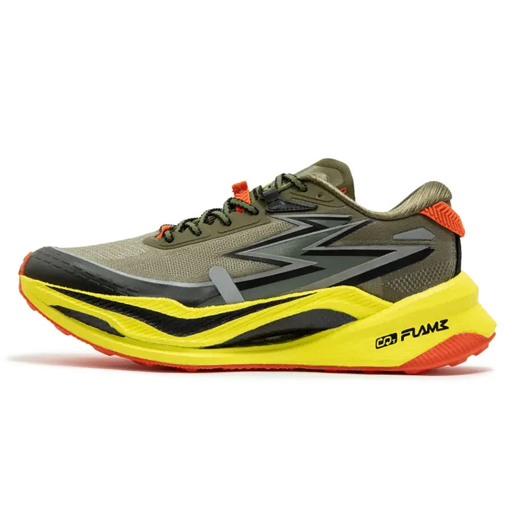 361° Cushioned Slip Resistant Abrasion Resistant Low Top Running Shoes Unisex Army Green