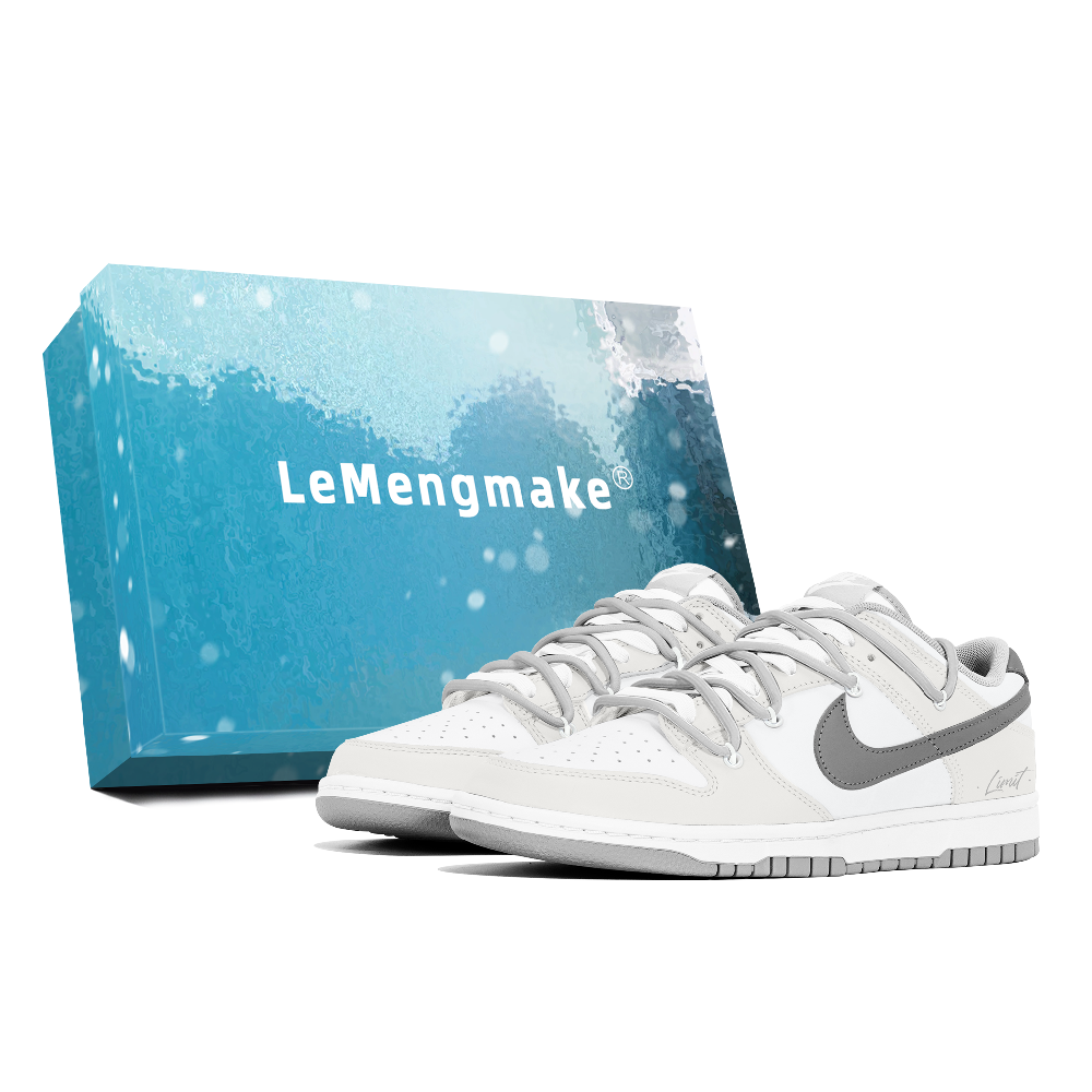 Nike Dunk Lemon Joy Abrasion Resistant Low Top Skateboard Shoes Women's Gray