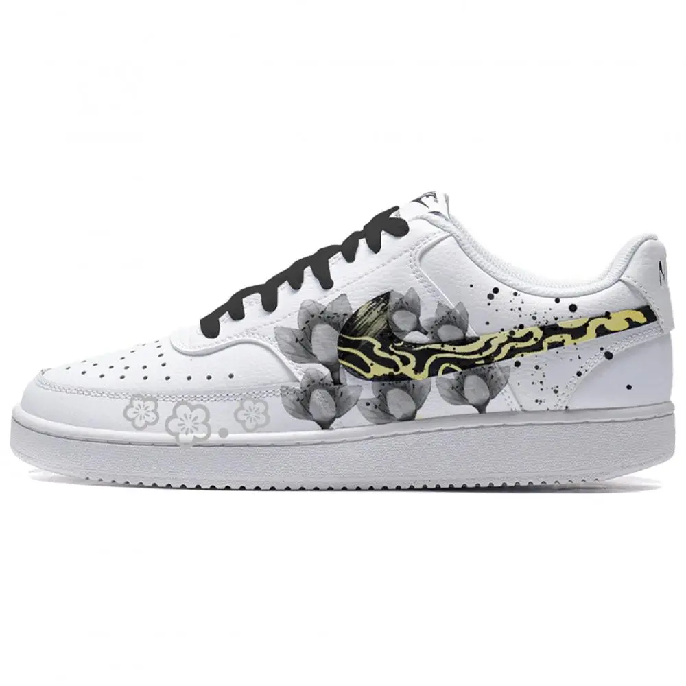 Nike Court Vision 1 Abrasion Resistant Low top Skateboard Shoes Unisex White