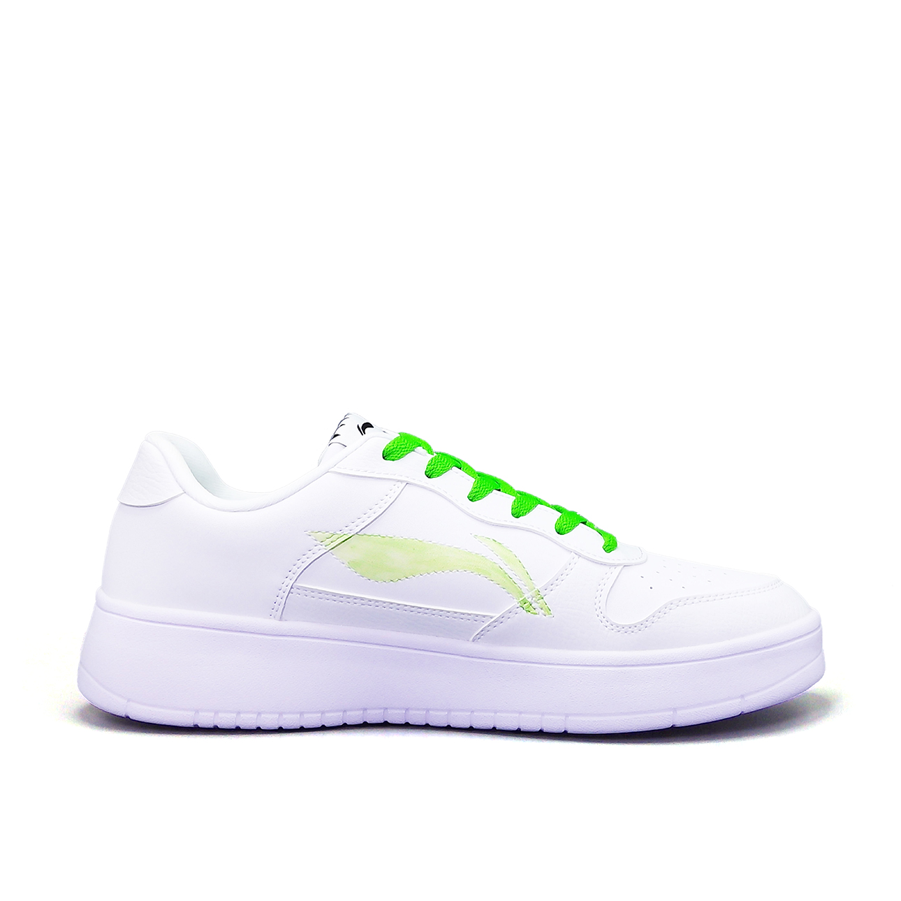 LiNing Pontoon Boats Abrasion Resistant, Lightweight, And Breathable Low top Skateboard Shoes Unisex White