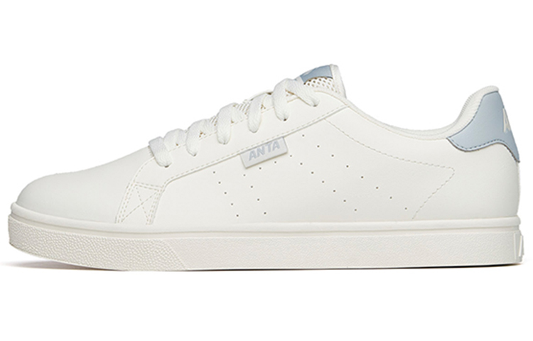 Anta Life Collection Abrasion Resistant, Lightweight, And Breathable Low Top Skateboard Shoes Men's White Gray