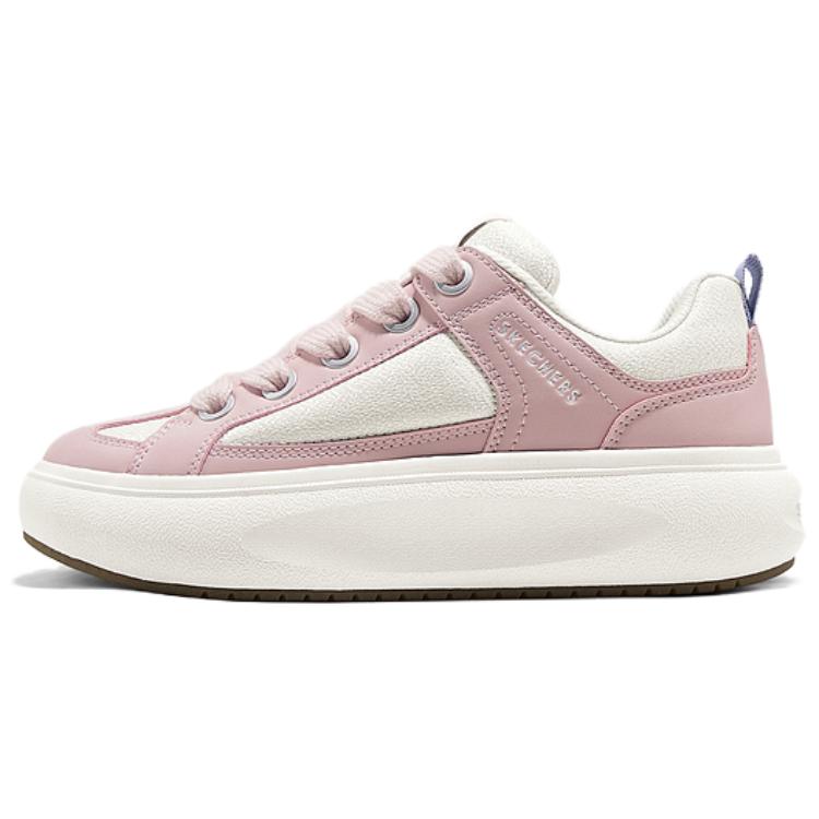 Skechers Casual Breathable Height Increase Low Top Skateboard Shoes Women's Light Pink