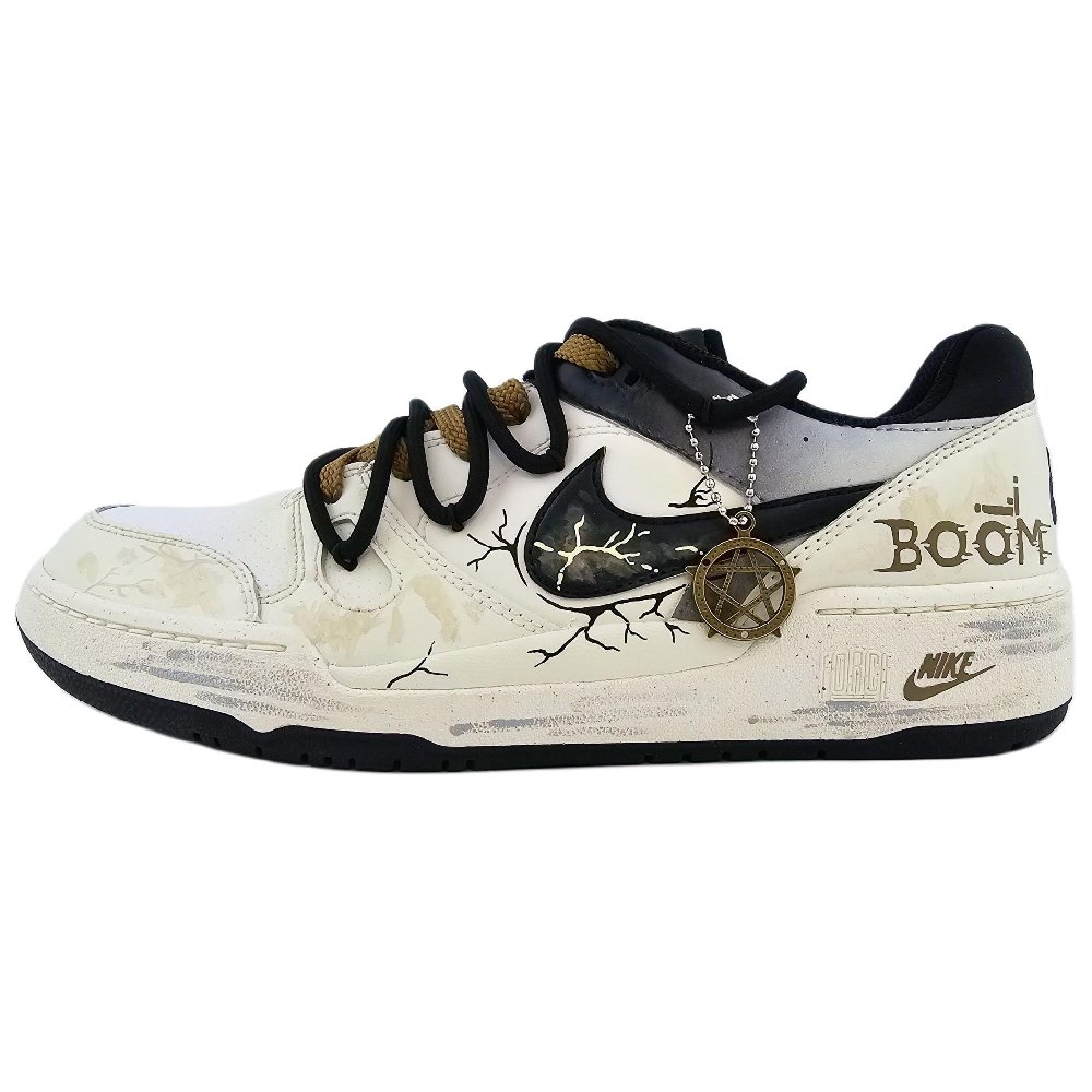 Nike Full Force Anti-Slip And Wear-Resistant Balance Low-Top Skateboard Shoes Men's Beige Yellow