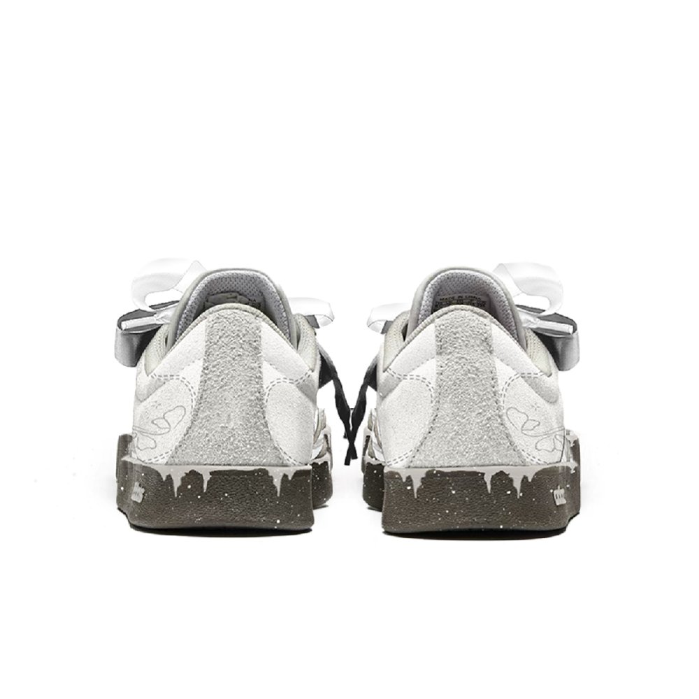 Adidas Neo VL Court 2.0 Leonardo Da Vinci, White Deeds Abrasion Resistant Low Top Skateboard Shoes Unisex Ecru