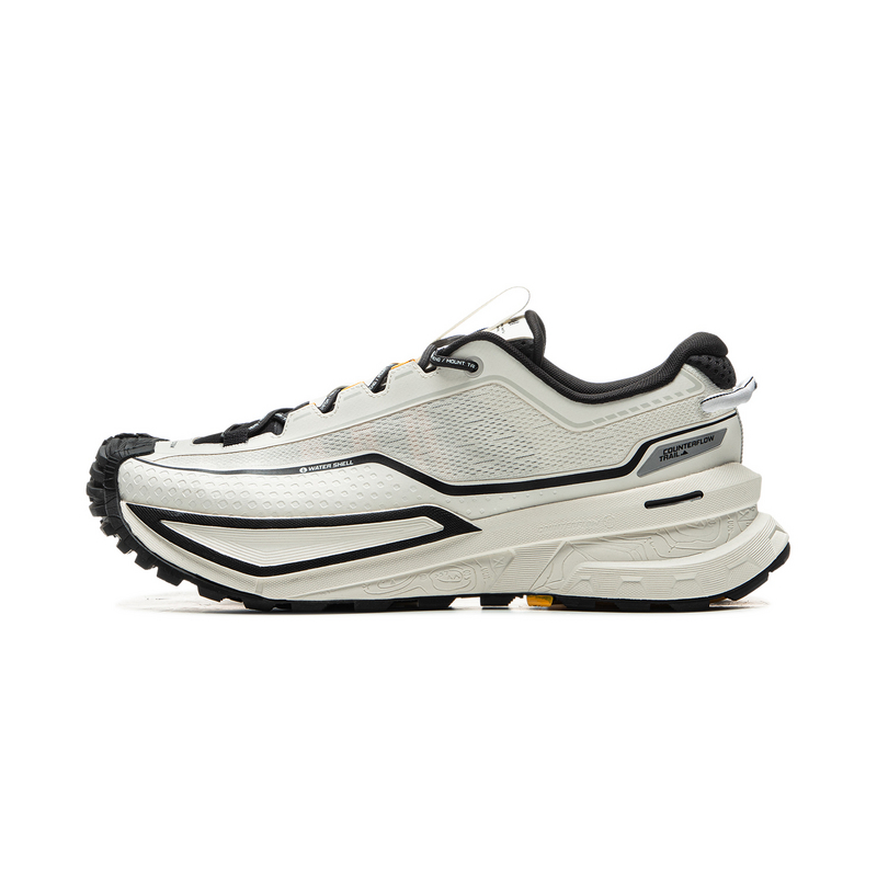 LiNing CF Su Xingchuan Cushioned Wear-Resistant Supportive Reflective Low-Top Outdoor Trekking Shoes Unisex Ivory