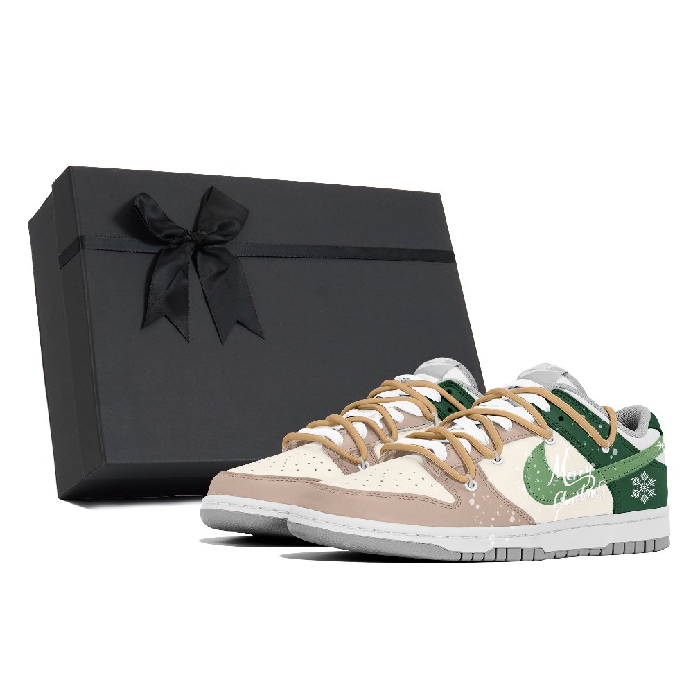 Nike Dunk Abrasion Resistant Low Top Skateboard Shoes Men's Green Brown