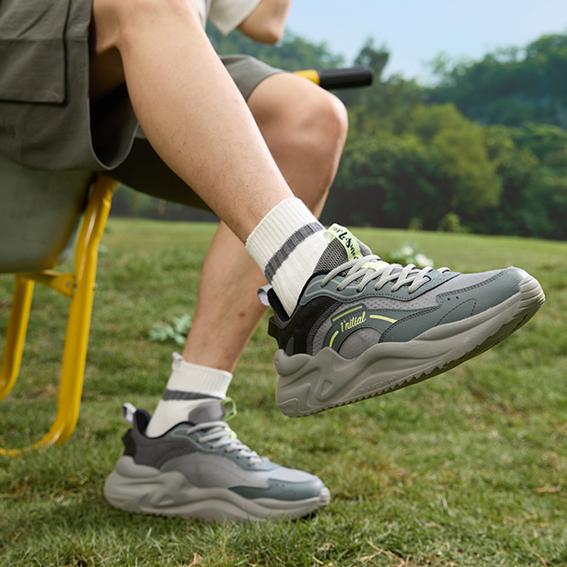 361° Yunshu 3 Shock Absorbers With Slip Resistant And Abrasion Resistant Properties Low Top Casual Shoes Men's Gray купить в интернет-магазине Yoocart с быстрой доставкой по России.