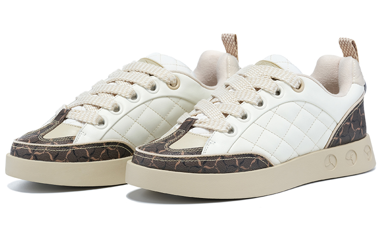 LI-NING 1990 Wind Chimes 2 Low-Top Skateboard Shoes Women's White Umber
