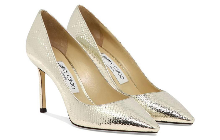 Jimmy Choo ROMY High Heels 8.5cm Women's Gold
