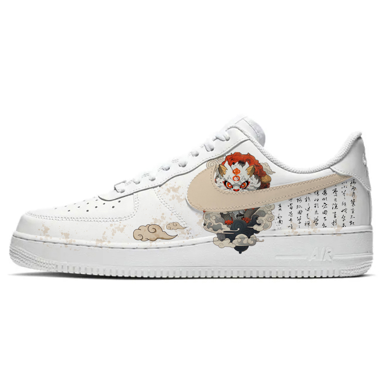 Nike Air Force 1 Skateboard Shoes Men Low-Top White Black