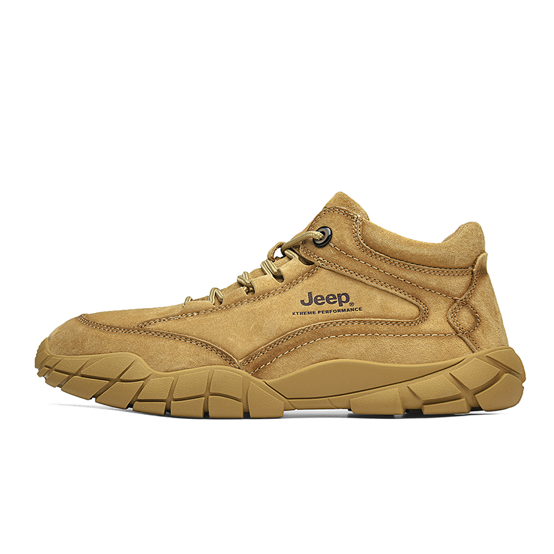 Jeep Mid Top Outdoor Shoes Unisex Camel