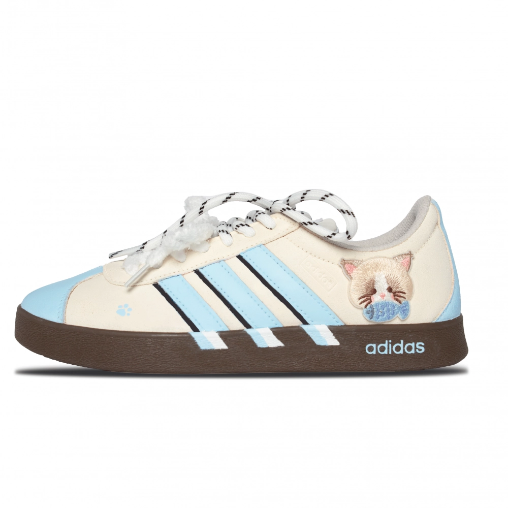 Adidas VL COURT 2.0 Wear resistant And Lightweight Low top Skateboard Shoes Unisex Blue