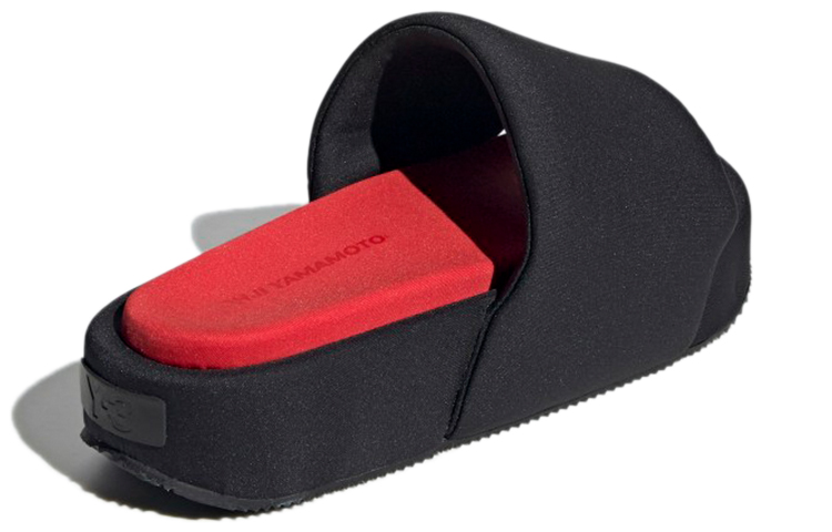 Y 3 Slide Black Red