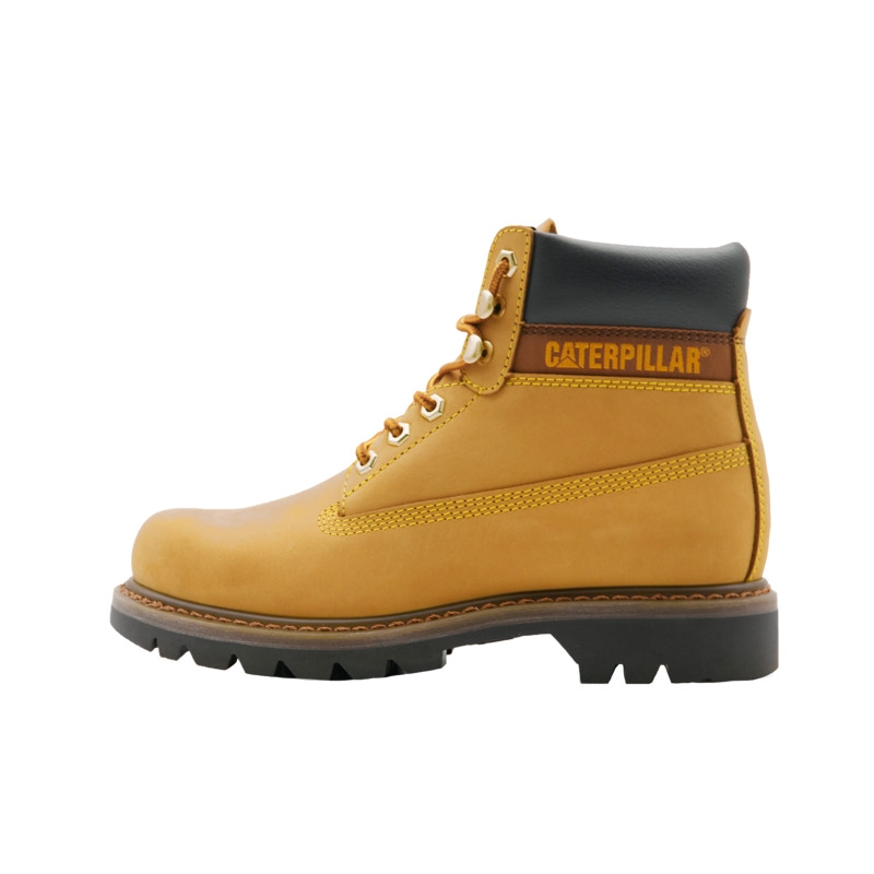 CAT Colorado Series Wear-Resistant Slip-Resistant Crew Outdoor Boots Unisex Yellow