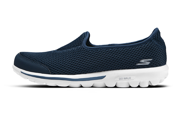 Skechers Go Walk Classic Abrasion Resistant Breathable Low Top Casual Shoes Women's Marine Blue/White