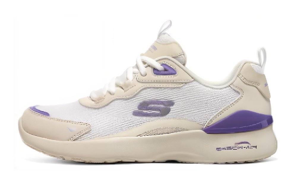 Skechers Skech Air Dynamight Abrasion Resistant Breathable Low Top Running Shoes Women's Beige Purple