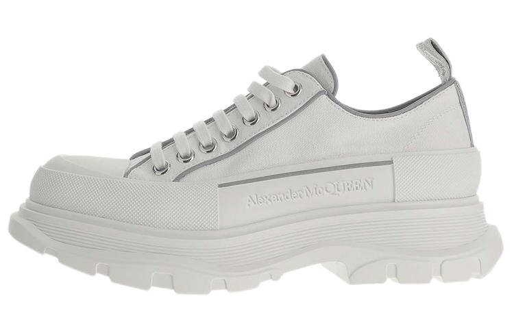 Alexander McQueen Tread Slick Lace Up Shoes 'White Grey'