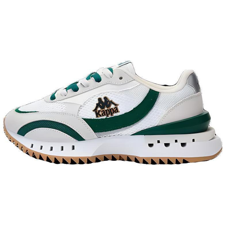 Kappa Cushioned Slip-Resistant Low-Top Casual Running Shoes Unisex White Green