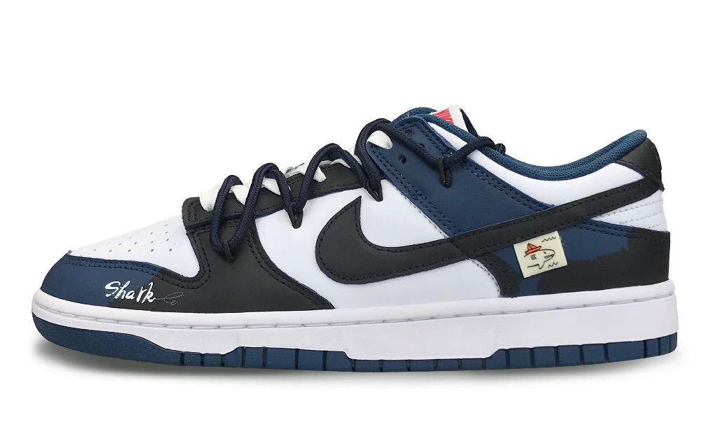 Nike Dunk Skateboard Shoes Men Low-Top Blue/Black/White