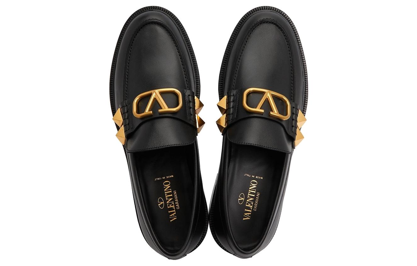Valentino Garavani Stud Sign Leather Loafers