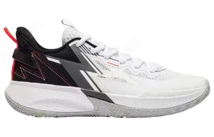 361° Big3 Team Cushioned Wear-Resistant Breathable Low-Top Basketball Shoes Men's Black White