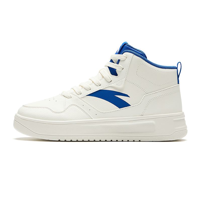 Anta Slip Resistant, Abrasion Resistant, Lightweight, Height Increasing High top Skateboard Shoes Men's White Blue