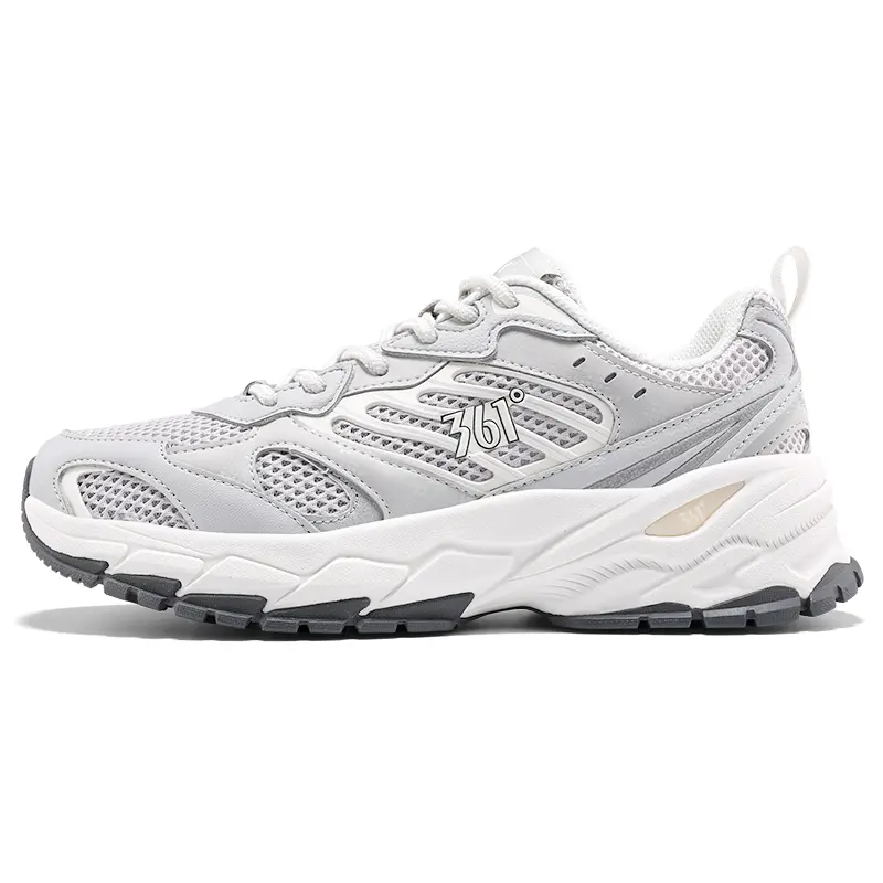 361° Cushioning Breathable Low Top Chunky Sneakers Women's Gray
