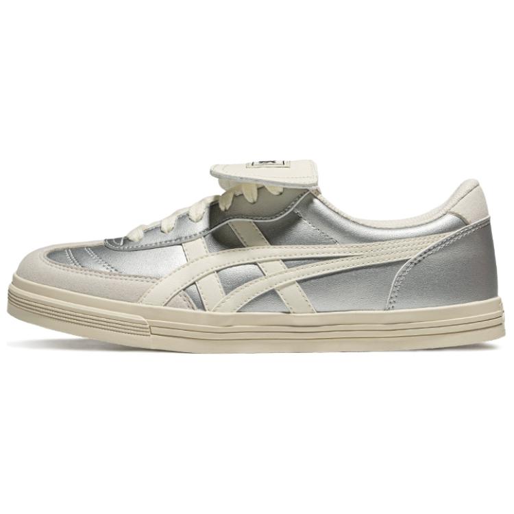 Asics Aaron Anti Slip Wear Resistant Low Top Skateboard Shoes Unisex Silver