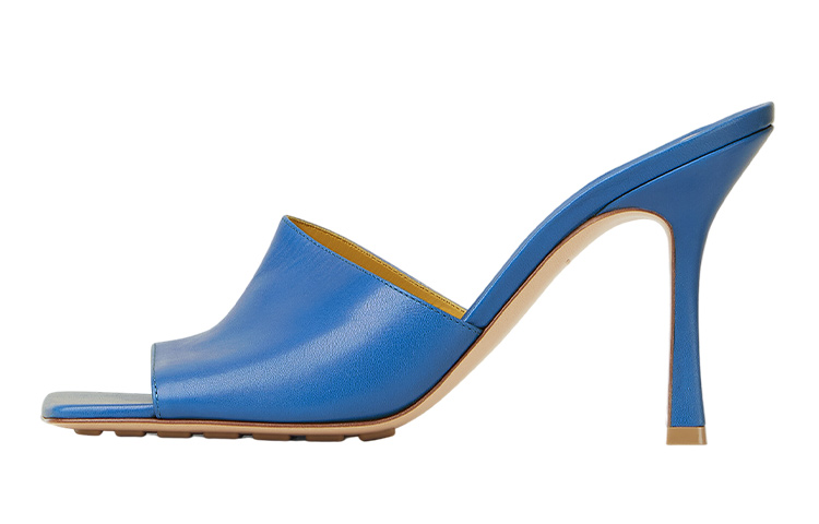 Bottega Veneta Stretch Slide Slippers Women's Aqua Blue
