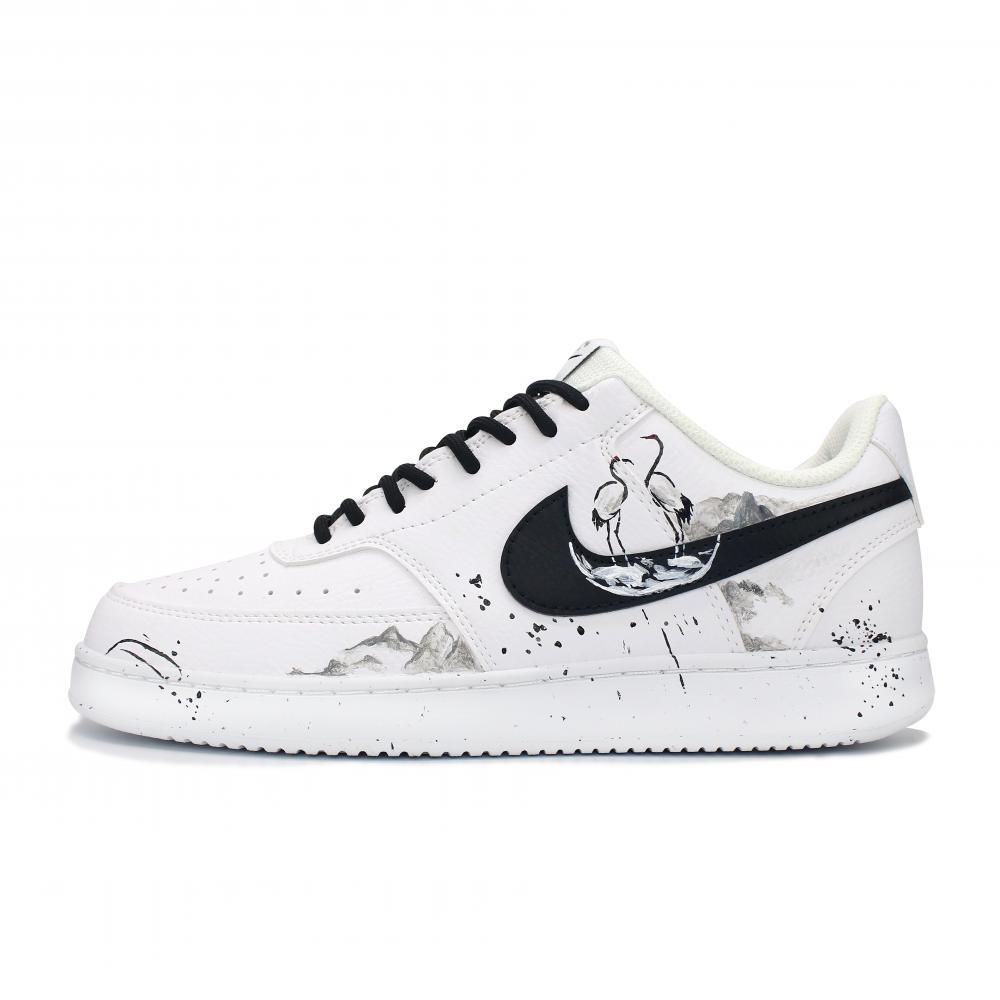 Nike Court Vision 1 Skateboard Shoes Men Low-Top Black/White