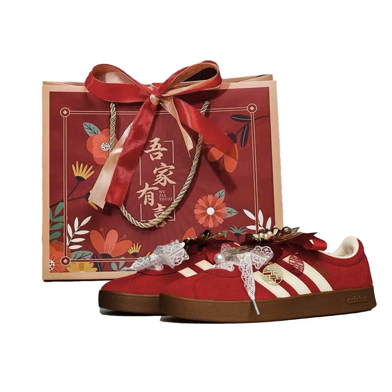 Adidas VL COURT 2.0 Joyful Celebration Wear resistant And Lightweight Low top Skateboard Shoes Unisex