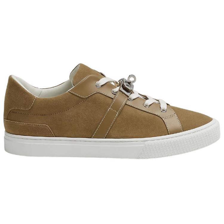 HERMES Day Low top Stylish Skateboarding Shoes Men's Light Brown