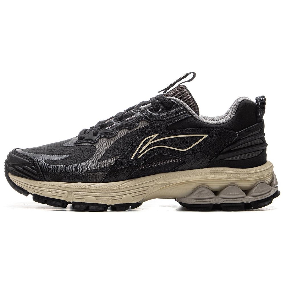 LiNing Fuyao 2.0 Trail Anti-Slip Wear-Resistant Low-Top Casual Running Shoes Women's Black Gray