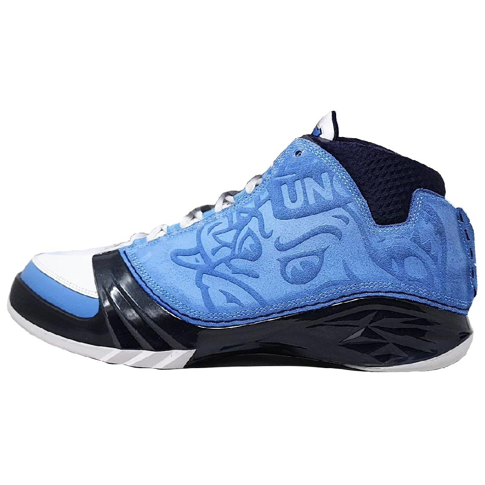 Jordan Air Jordan 23 North Carolina PE Abrasion Resistant Breathable Mid Top Vintage Basketball Shoes Men's Blue Black
